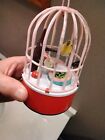 Vintage Tin Windup Made In Japan Toy Bird In Cage Toy