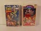 A1227 Walt Disney Sealed VHS Lot: Toy Story (1996) Pixar & Alice in Wonderland