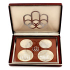 1976 Canada Montreal Olympics Series II Silver Proof Set 4 Coins W/ Case No COA
