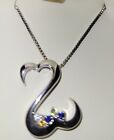 Jared Open Hearts 925 Silver Necklace With Jewels 19