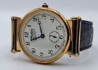 Vintage GRUEN Precision Men's Watch Seconds Sub Dial NEW BATTERY Runs Gold Tone