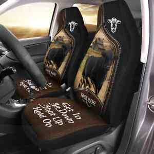 Personalized Black Angus Cow Get In Sit Down Shut Up Hold On Car Seat Cover