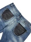 Pelle Pelle Jeans Men 40 Blue Vintage Loose Baggy Live Fast  Hip Hop Y2k Leather