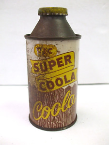 Vintage 1950's / 1960's -  C & C Super Coola Cola 6 FL OZ Cone Top Soda Can