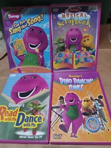 New ListingBarney DVD Lot of 4 kids movies. Dino dancing  🎶 read and dance with me