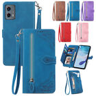 For Motorola G Stylus 5G 2023 Pure Play 2023 Leather Zipper Wallet Phone Case