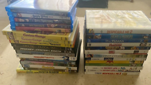 Lot of 30 DVD and Blue Ray/Kid's and Family