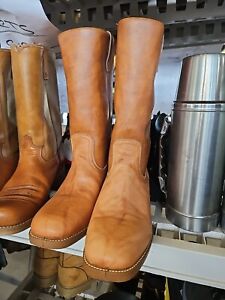 Dingo 5937 Mens Boots Tall Western Made In USA 9.5D Brown Leather Casual