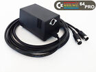 C64 PSU PRO 2-in-1: adjustable 5VDC output, FDD support.LED & SWITCH (US plug)