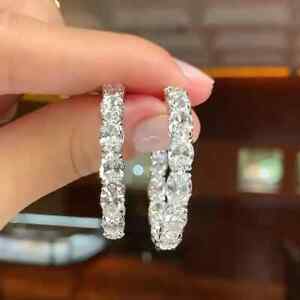 Hoop Earrings CZ With Lots Of Colorful Sparkle