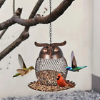 Outdoor Hanging Copper Owl Bird Feeder, Feeding Station for Garden, Patio & Yard