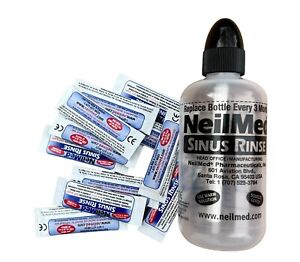 NeilMed 1 Sinus Rinse Bottle + 30 Packets Combo Refillable 8oz - 240mL 10/2027+