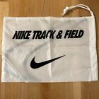 NIKE Track & Field Drawstring Gym Bag White Black Logo Unisex Size 11.5