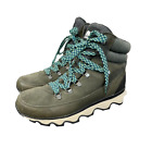 Sorel Kinetic Conquest Women's Size 10 Boots Alpine Tundra Green Gray Hiking
