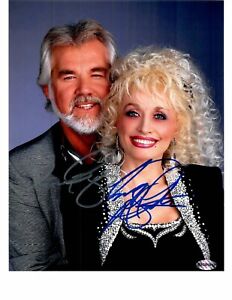 Dolly Parton Kenny Rogers  Signed 8 x 10 Photo COA TTM Hologram 23G01012