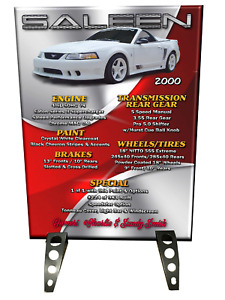 Car Show Sign Display Information Board Aluminum Backing w/STAND