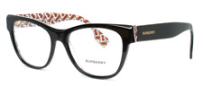 BURBERRY B2301 3822 Black Womens Cat Eye Full Rim Eyeglasses 51-16-140 B:39
