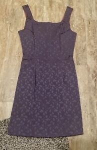 5.7.9. Purple Floral Print Formal Casual Vintage Dress Size XS