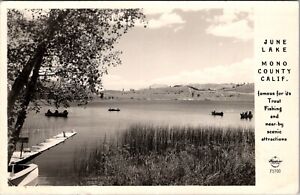 CALIFORNIA MONO COUNTY JUNE LAKE FRASHER REAL PHOTO POSTCARD 1948 RPPC JA18