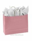 Paper Shopping Bags 100 Light Pink Retail Merchandise 16” x 6” x 12 ½” Handles