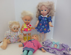 lot of 4 Vintage baby dolls, Galoob baby face, Playmates baby grows up