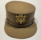 Original WWII U.S. Army WAC WAAC Women Summer Khaki Hobby Cap Hat WW2