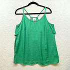 CAbi Shirt Womens Medium Green Park Cami 6111 Verdant Ruffle Spring 2021 New