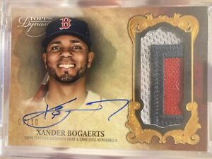 2021 Topps Dynasty Xander Bogaerts Red Sox 3-Color Patch AUTO /10