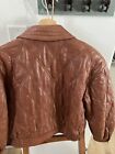 Escada Vintage Lamb skin Leather Quilted Jacket Size 40/10 Year 1990