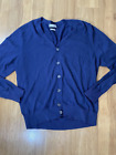 Peter Millar Cardigan Sweater Mens Large Blue Silk Cashmere Blend Button