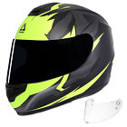TRIANGLE Full Face Motorcycle Helmets for Men with Clear and Tinted Visor