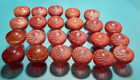 VTG 1960s Lot of 23 Plastic Circus  Carnival Light Cover Turbolite Cabochan RED