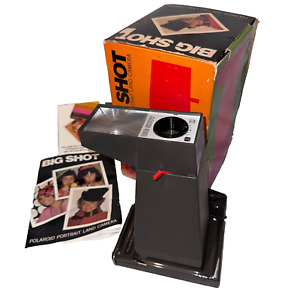 Vintage Big Shot Polaroid Portrait Land Camera With Box Andy Warhol 1970's AS IS