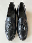 Vintage Men's Tassle Loafers Size 12 Black Polished Slip-on