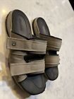 Dunham Mens Slides Sandals Size  12  Beige Newport Mules Adjustable Shoes CH9117