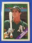 1988 Topps Jose Canseco Card #370 Oakland Athletics MLB