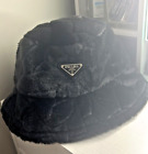 Prada Black Faux Fur Bucket Hat  - Never Been Worn