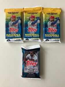 New Listing(4) 2020 / 2024 Topps Baseball  Value Sealed Pack Lot - 130+ Cards! Autos RCs