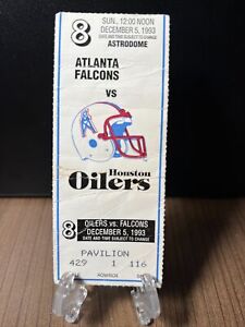 Houston Oilers vs Atlanta Falcons Ticket Stub Vintage Astrodome 12/5/1993
