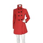 SNAP Trench Coat Spring Jacket Double Breasted Red Lightweight Small