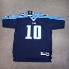 Vince Young Tennessee Titans Jersey Mens Size XL Blue Stitched Football LQ6