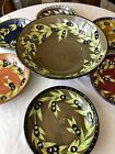 Gates Ware Olive Pasta Bowl Set Of 7 By Laurie Gates Rare Beautiful Bowls