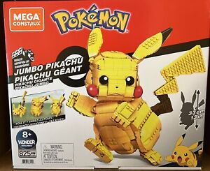 MEGA CONSTRUX Pokémon Jumbo Pikachu 13inch Building Blocks. Pose It. #FVK81