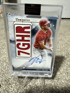 23 TOPPS LUMINARIES MIKE TROUT GAME USED PATCH AUTO  15/15 Angels Last On Print