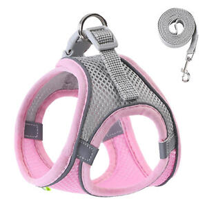 Pet Dog Vest Harness Reflective Breathable Pet Harness with Strap PINK