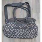 Women's JJ Cole diaper bag grey with white accents