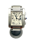 Cartier 2303 Tank Francaise Chronoflex Quartz Men's Large Watch + Serviced