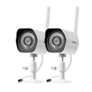 Zmodo 1080p WiFi Indoor/Outdoor Home Security Cameras with Night Vision *2-Pack*