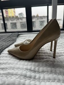 Jimmy Choo Size 37 Patent leather Tan Heels Brand New Never Worn