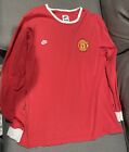 Vintage Manchester United Long Sleeve Jersey Red Mens Size XL